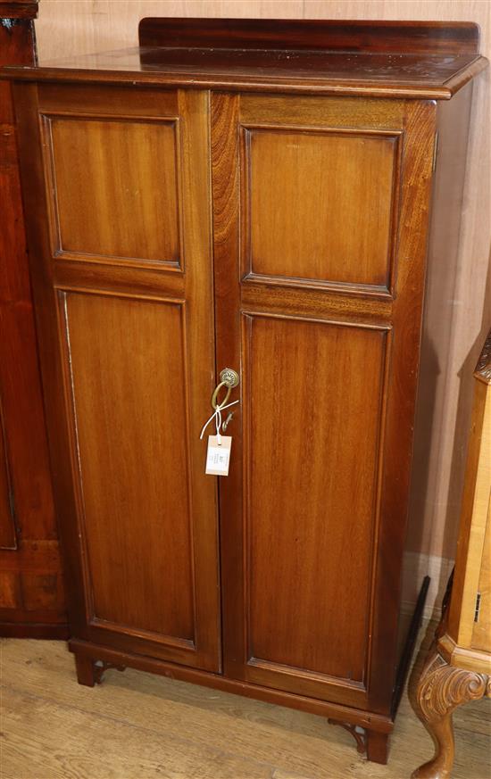 A late Victorian mahogany two door cupboard W.65cm